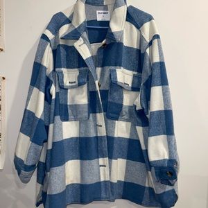 Blue plaid shacket